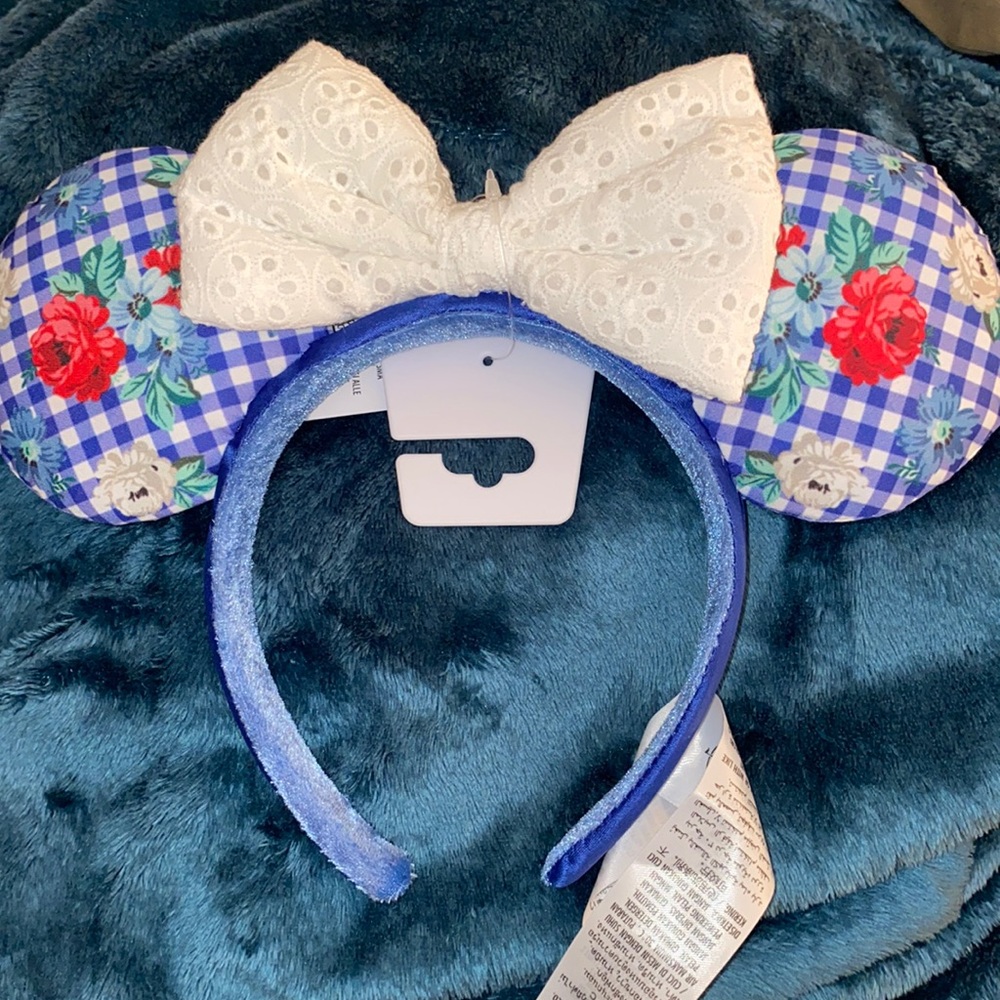 Floral gingham Disney ears